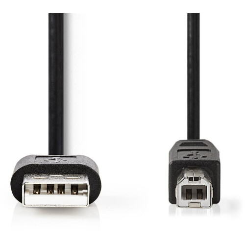 Nedis CCGT60100BK10 - USB A naar USB B kabel - 100 cm - Zwart