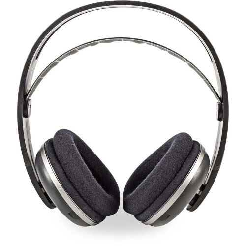 Nedis HPRF210 - Draadloze Over-Ear TV-koptelefoon - 100 meter bereik - Zilver Zwart