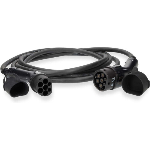 Nedis Kabel voor elektrische voertuigen - Cable Type 2 - 32 A - 22000 W - 3-fasen - 5.00 m - Zwart - Gift Box