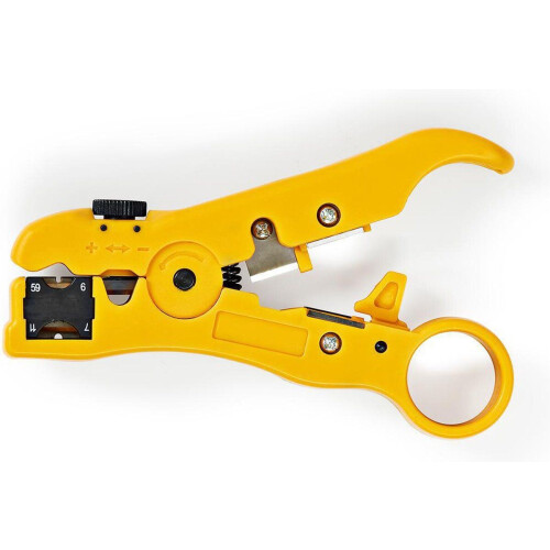 Nedis Kabelstriptang - Stripping Tool - ABS / Staal - Geel / Zwart Tweedehands