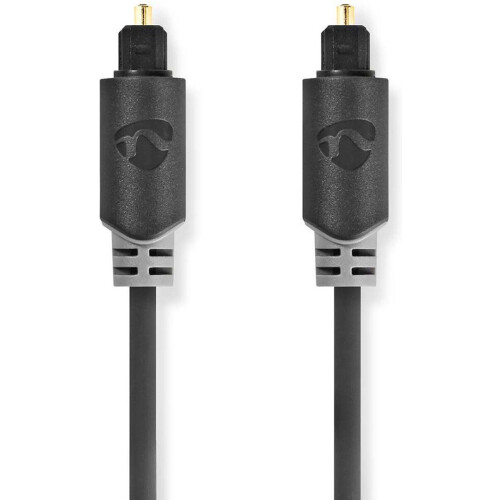 Nedis Optische Audiokabel - TosLink Male - 2 m - Antraciet