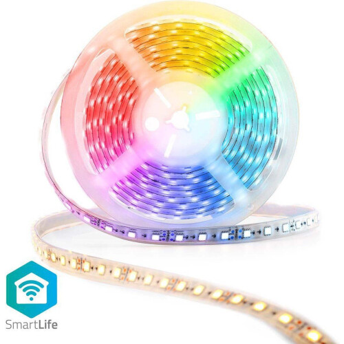 Nedis SmartLife LED Strip - Wi-Fi - RGBW - 5.00 m - IP44 - 2700-6500 K - 960 lm Tweedehands