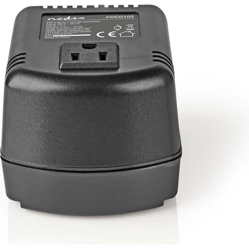 Nedis Spanningsomvormer 100W– 230V naar 110V – Geaarde Stekker – Voor Amerikaanse Apparaten Tweedehands