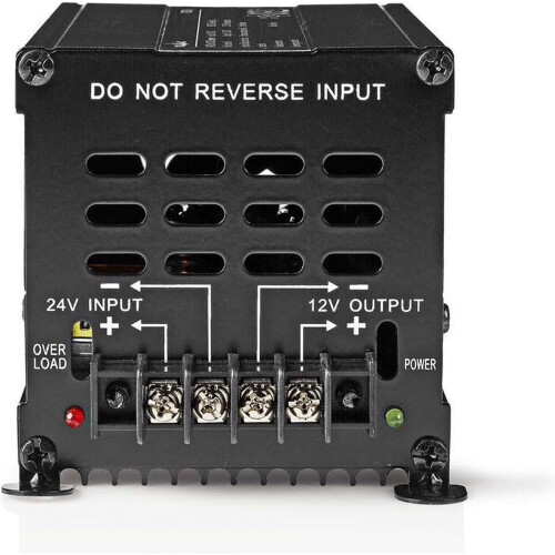 Nedis Spanningsomvormer 240W - 24V naar 12V - Schroefklem - Zwart