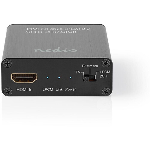 Nedis VEXT3470AT - HDMI Audio-Extractor - Geweldige beeldkwaliteit en geluidsbeleving - Zwart