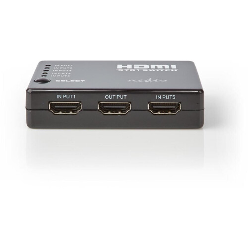 Nedis VSWI3455BK - HDMI-switch - 5x Full HD HDMI-poorten - Zwart
