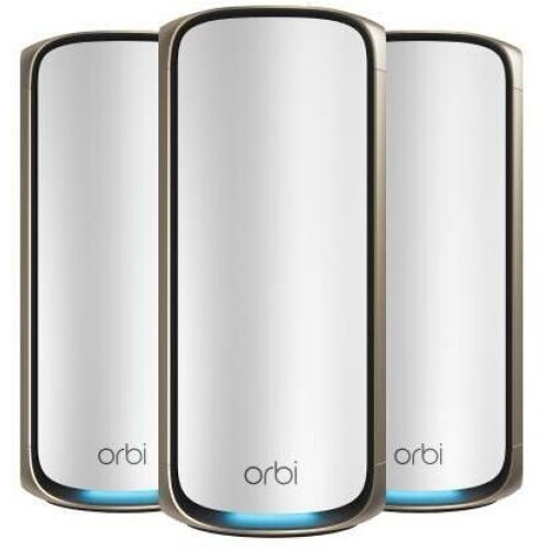 NETGEAR Orbi RBE973S - WiFi 7 Mesh Quad-Band Router + 2 Satellites - 27 Gbit/s 900 m² dekking (set van 3)