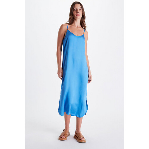 Neu Nomads dames vegan Jurk Easy Slip Azuurblauw Tweedehands