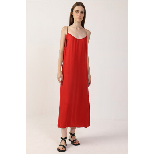 Neu Nomads dames vegan Slip Jurk Gitta Rood Tweedehands