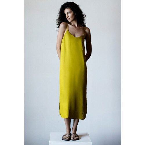 Neu Nomads dames vegan Slipdress Easy Mosterdgeel Tweedehands