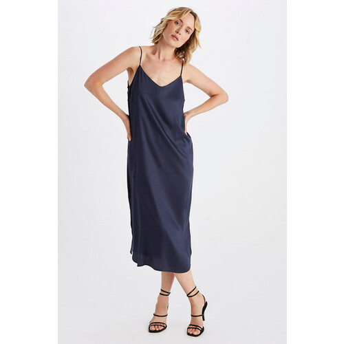 Neu Nomads dames vegan Slipdress Easy Slip Middernachtblauw Tweedehands