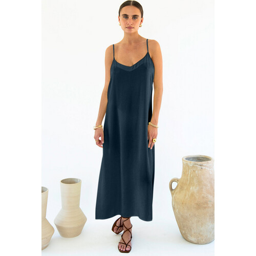 Neu Nomads dames vegan Slipdress Gitta Middernachtblauw Tweedehands