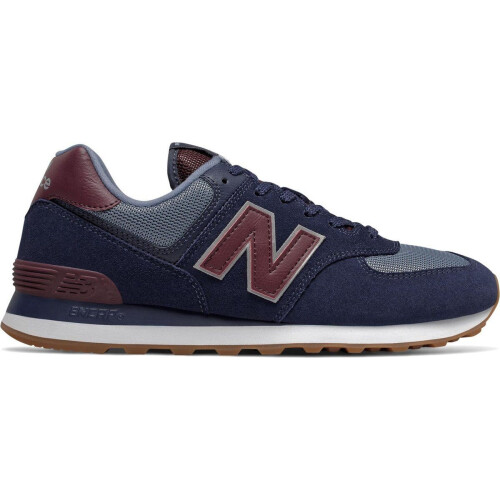 New Balance ML574 D - Lage sneakers - Suède en mesh - Navy/bordeaux
