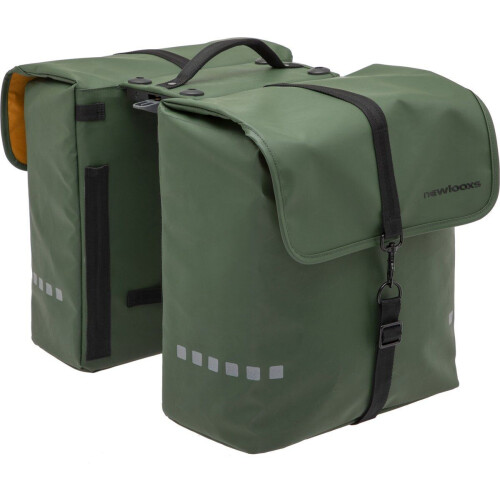 New Looxs Odense Double - Dubbele Fietstas - Geschikt voor Elektrische Fietsen - Racktime Bevestiging - Waterafstotend - 39 Liter - Groen Tweedehands