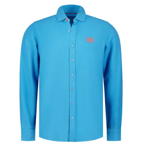 New Zealand Auckland - Casual Overhemd - 100% Katoen Ademend Zacht - Lichtblauw Maat L