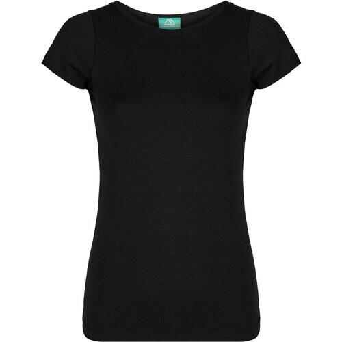 nice to meet me dames vegan Sport Top Tencel Zwart Tweedehands