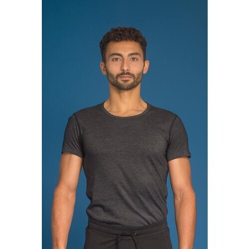 nice to meet me mannen vegan Core T-Shirt Zwart Mêlee Tweedehands