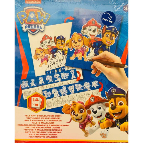 Nickelodeon - PAW Patrol - Kleurboek met vilt - Knutselen voor meisjes - Knutselen voor jongens - Vilt kleurboek, 28 kleurplaten van PAW Patrol - PAW Patrol speelgoed Tweedehands
