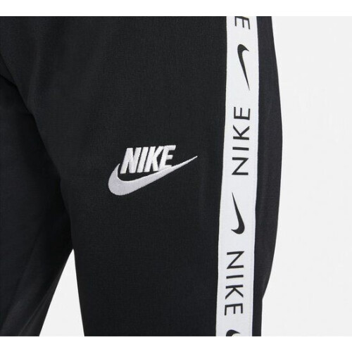 Nike Maat 158 - Trainingsbroek - Elastische tailleband en ribboorden - Zwart-wit