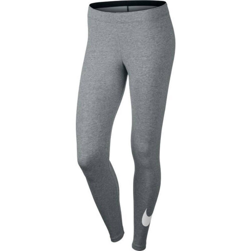 Nike Nsw Lggng Club Logo2 - Dames Sportlegging - Elastische Tailleband - Dk Grey Heather/(White)