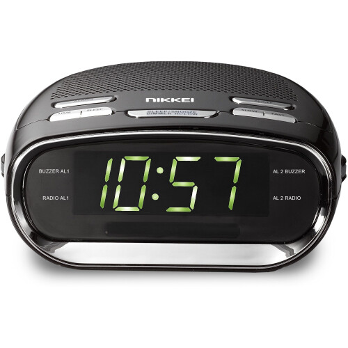 NIKKEI NR151D - Klokradio - Digitale tijdsaanduiding AM-FM - Zwart Tweedehands