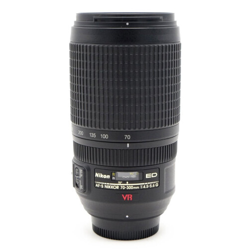 Nikon 70-300mm F4.5-5.6G ED VR AF-S F-Mount - Occasion - Vlekje achter frontglas (Occ)