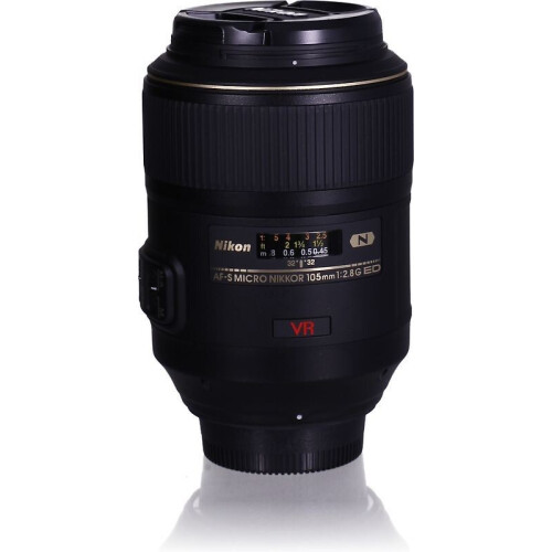 Nikon AF-S Micro NIKKOR 105 mm F2.8 ED IF VR 62 mm filter (geschikt voor Nikon F) zwart Tweedehands