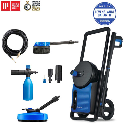 Nilfisk Excellent 160 PAD - Hogedrukreiniger - 160 bar - 10mtr HD slang op haspel Tweedehands