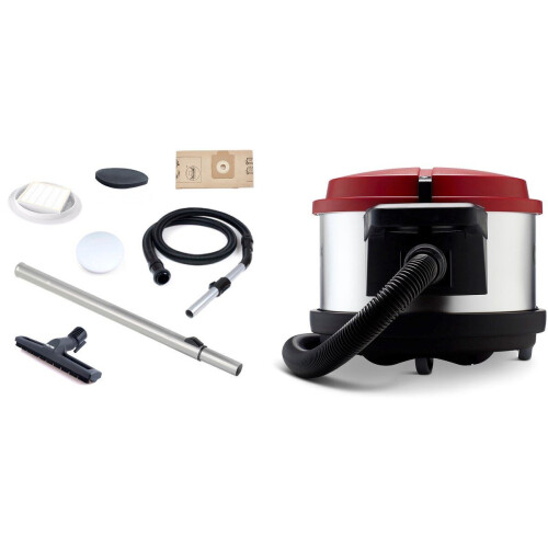Nilfisk VP930 C - Professionele Stofzuiger - Krachtig 760 W - Stil HEPA-filter - alu-rood