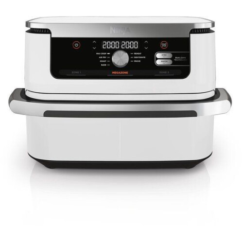 Ninja AF500EUWH - Mega Dubbele Airfryer XXL - 10.4 Liter - Dual Zone Technologie - wit