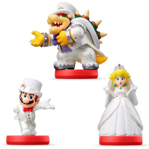 Nintendo AMIIBO - Super Mario Odyssey - Mario Peach Bowser Bruiloft Set
