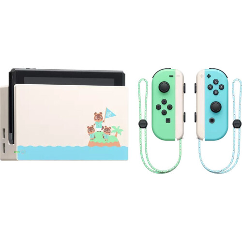 Nintendo Switch 2019 - Animal Crossing Edition - groen/blauw Tweedehands