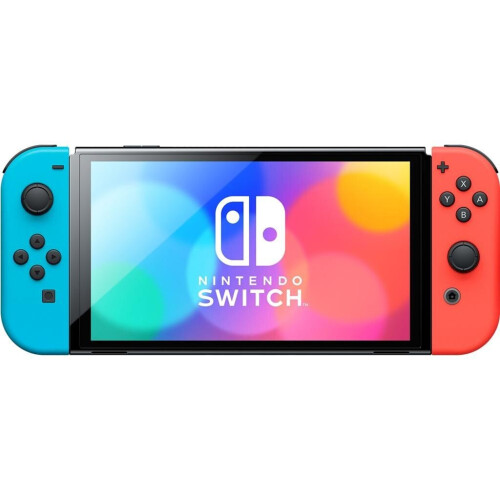 Nintendo Switch OLED - 64 GB - Rood/Blauw Tweedehands