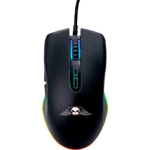 No Fear Gaming Muis - 7200dpi - RGB Muis met LED-Verlichting - 1.5M Kabel - USB 2.0 Aansluiting - Zwart Tweedehands
