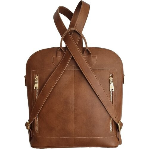 Noah dames vegan Rugzak Bellagio Cognac Bruin Tweedehands