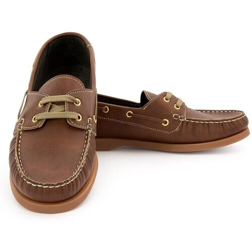 Noah dames vegan Sailing Shoes For Her & Him Alex Nappa - Brown Tweedehands