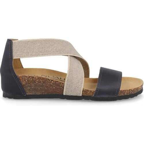 Noah dames vegan Sandalen Met Sleehak Sabrina Zwart Beige Tweedehands