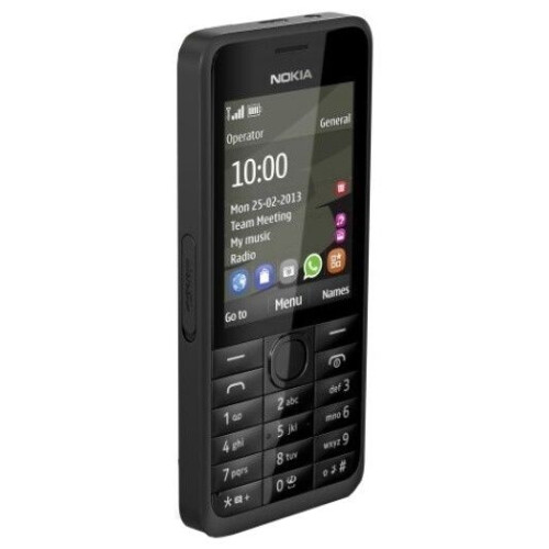 Nokia 301 - 2,4" LCD - 64MB RAM - Zwart Tweedehands