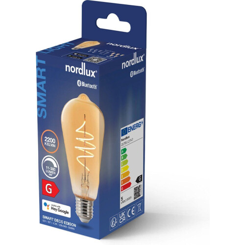 Nordlux Smart E27 ST64 Deco - Decoratieve Lamp - Dimbaar - Amber