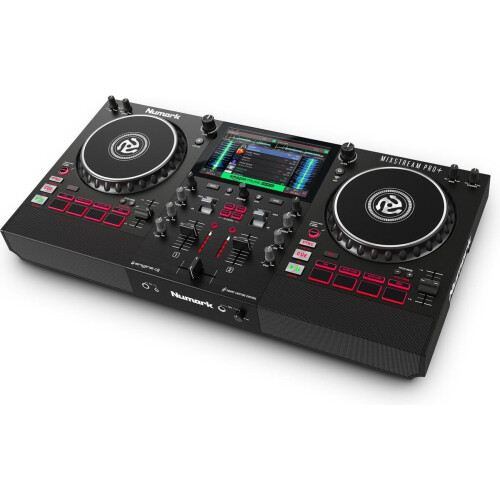 Numark Mixstream Pro+ - DJ Controller - Standalone met ingebouwde luidsprekers en WiFi - Zwart (2023) Tweedehands