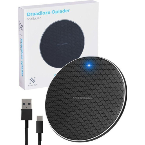 Nuvance Draadloze Oplader - Wireless Charger - Snelladen tot 10W - Antislip Design