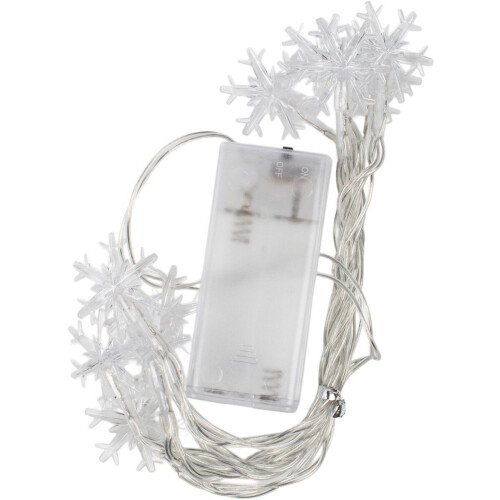 Nuvance LED Sneeuwvlokken - Kerstverlichting - 10 sterren - 1,5 m - Spatwaterdicht (1 stuk)
