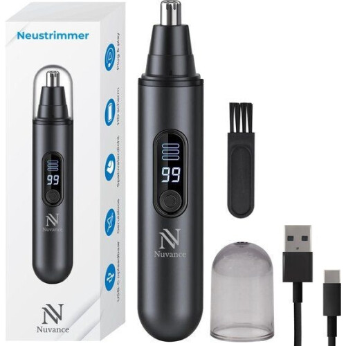 Nuvance Neustrimmer - Oplaadbaar & Afspoelbaar - Neushaartrimmers - Oortrimmer - Mannen & Vrouwen -
