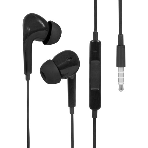 Nuvance - Oortjes met Draad - 3.5mm Jack Aansluiting - Oordopjes met Draad - In-Ear Oortjes met Draad en Microfoon - Zwart