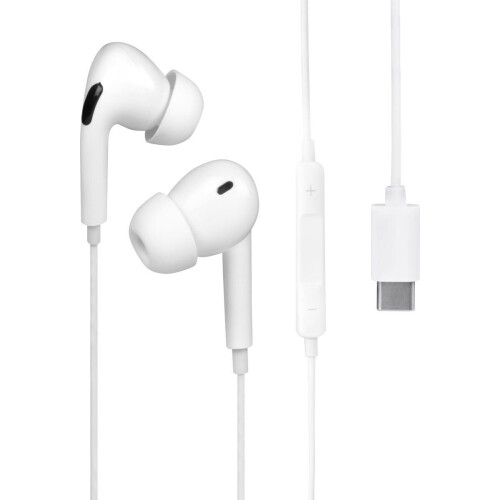 Nuvance - Oortjes met Draad - USB-C Aansluiting - Oordopjes met Draad - In-Ear Oortjes met Draad en Microfoon - Wit