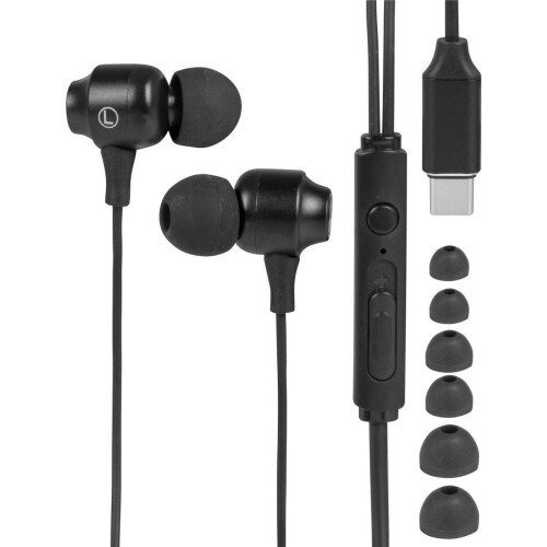 Nuvance - Oortjes met Draad - USB-C - Oordopjes met Draad - In-Ear Oortjes met Draad en Microfoon - Zwart