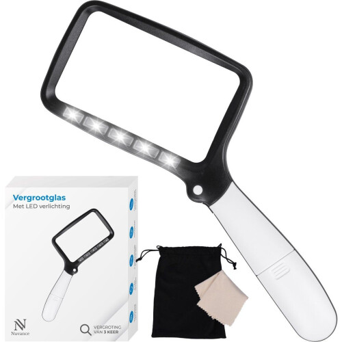 Nuvance Vergrootglas - Loeplamp - LED Verlichting 2,5x vergroting - 8,4 cm breed Tweedehands