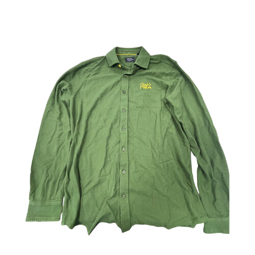 NZA New Zealand Auckland - Longsleeve shirt - Comfort fit - Rock Green - Maat L Tweedehands