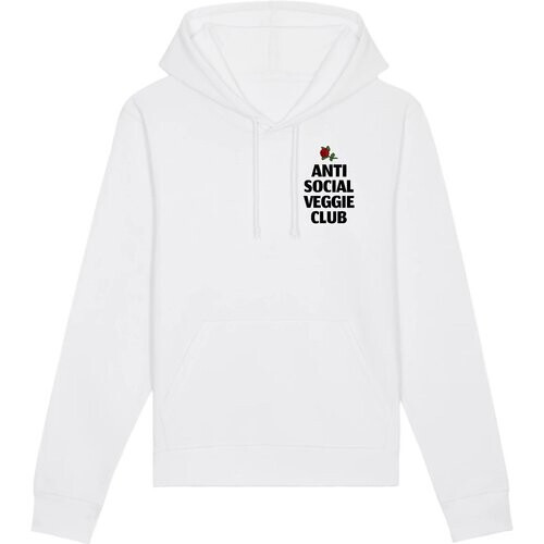 Oat Milk Club dames vegan Anti Social Veggie Club - Biokatoen Hoodie Wit Tweedehands