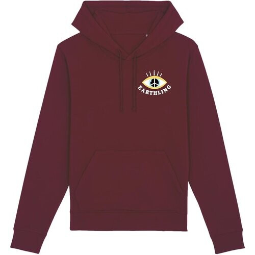 Oat Milk Club dames vegan Earthling - Biologisch Katoen Hoodie Bordeaux Tweedehands